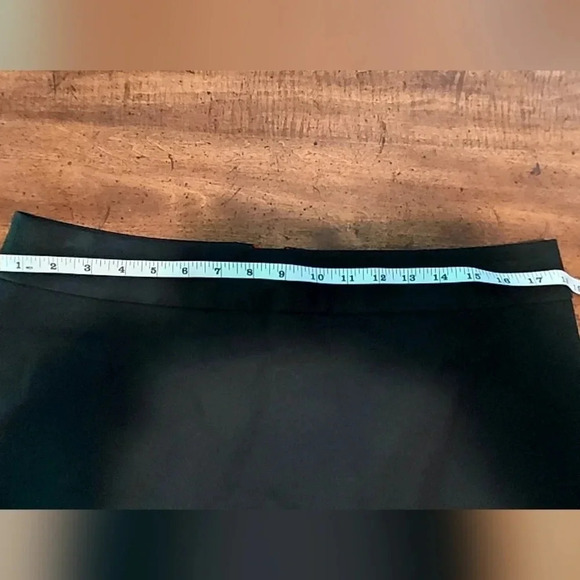Banana Republic Black Leopard Pencil Mini Skirt Size 12 Red Zipper Lined NWT - Picture 8 of 11